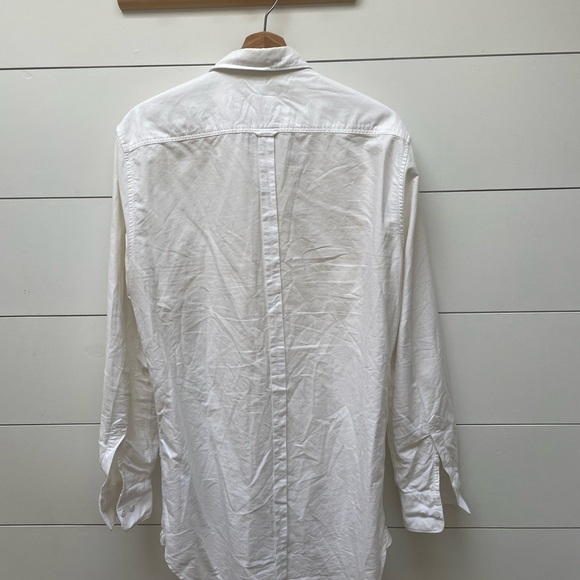 Large long white Oxford long sleeve shirt - Picture 3 of 3
